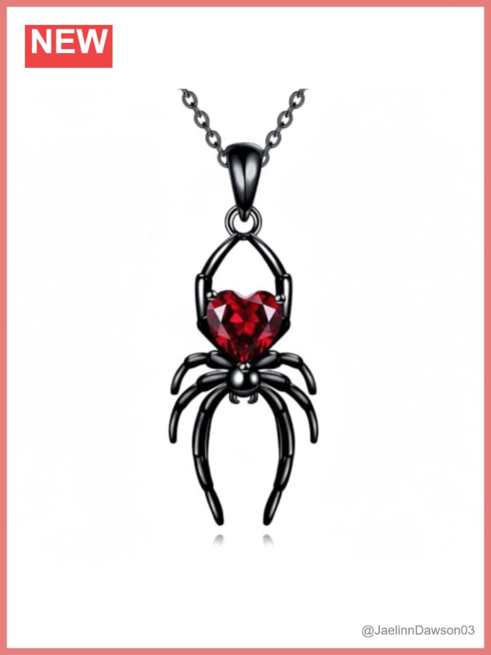 Moissanite Spider Pendant Necklace 925 Sterling Silver Adjustable Chain